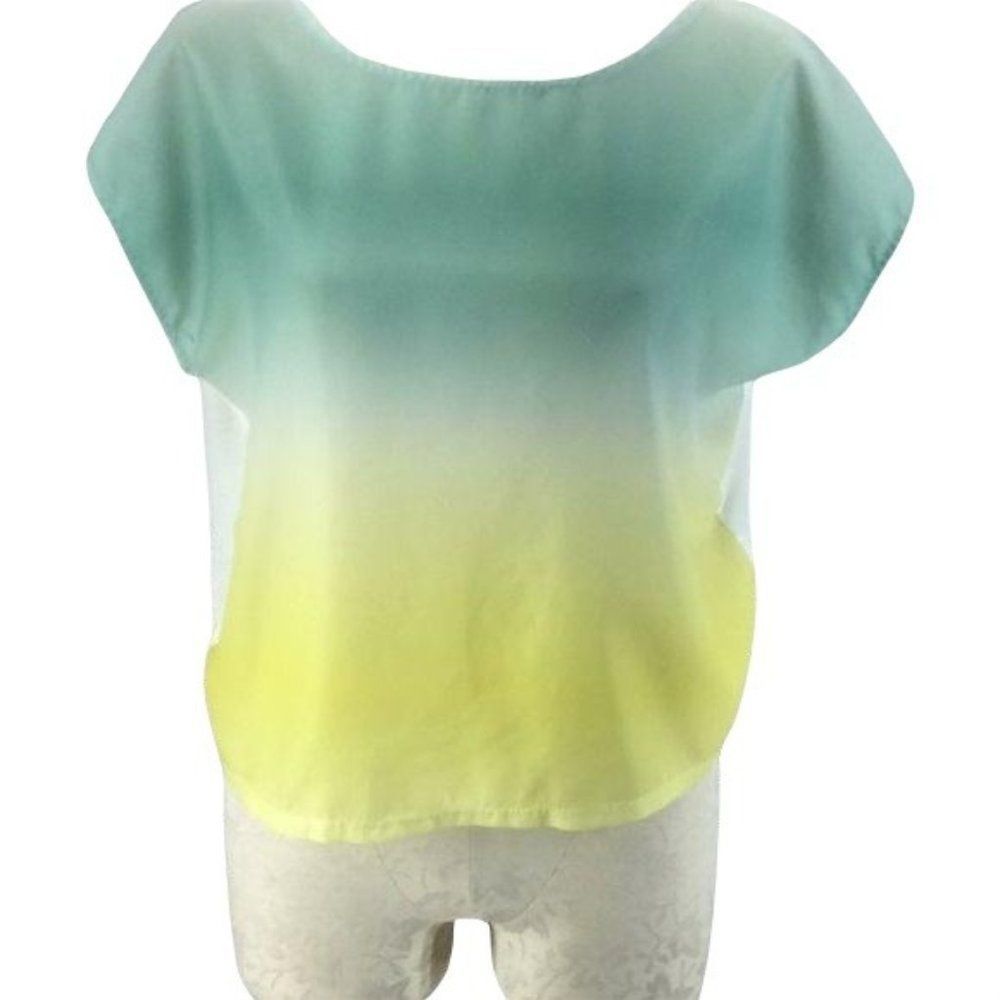 Gibson LaTimer spring color block medium Short sleeve blouse